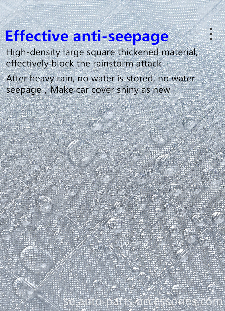 Anpassad logotyp Reflective Stripes Intryck Sunfree Anti Rain UV Protector Advertising Car Cover